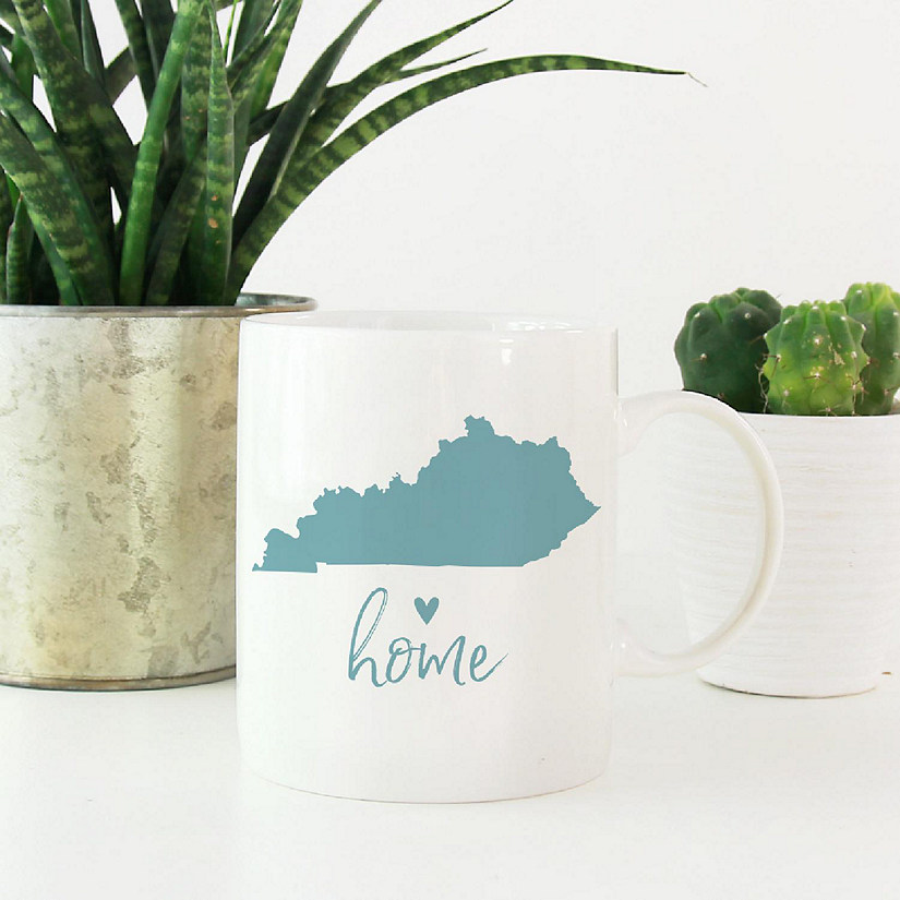Aqua Home Heart Kentucky Ceramic Mug Image