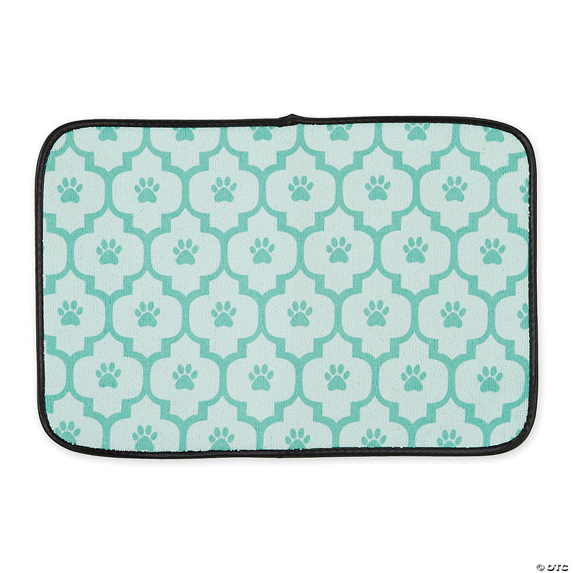 Aqua Lattice Paw Pet Mat Image