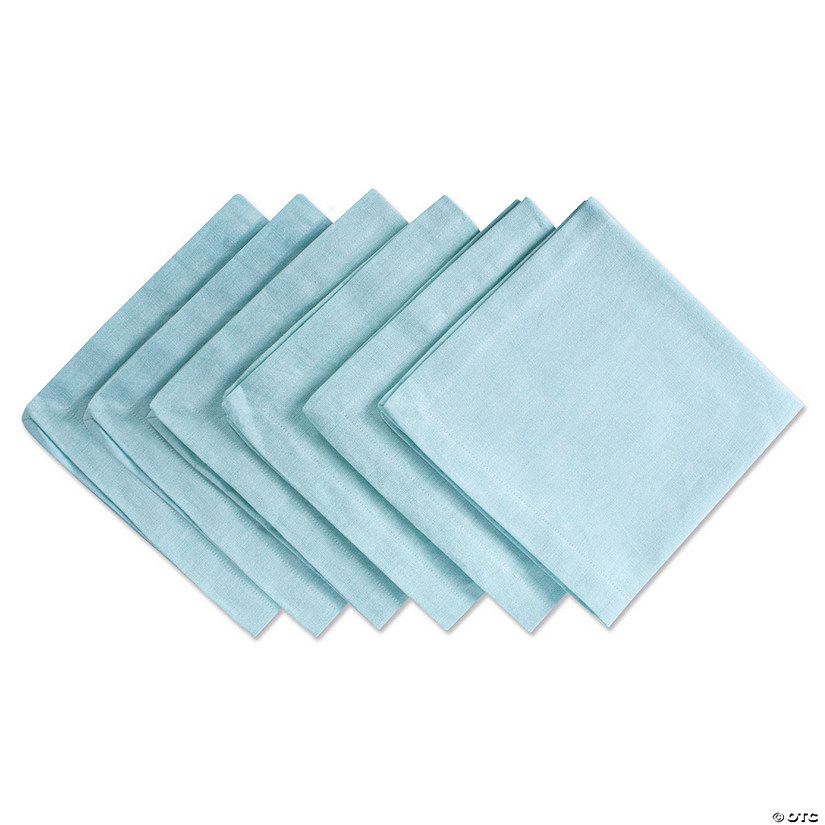 Aqua Solid Chambray Napkin (Set Of 6) Image
