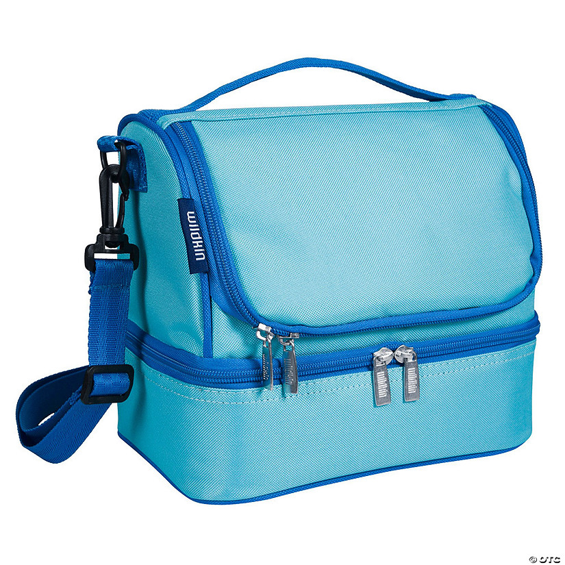 Aqua Two Compartment Lunch Bag Image