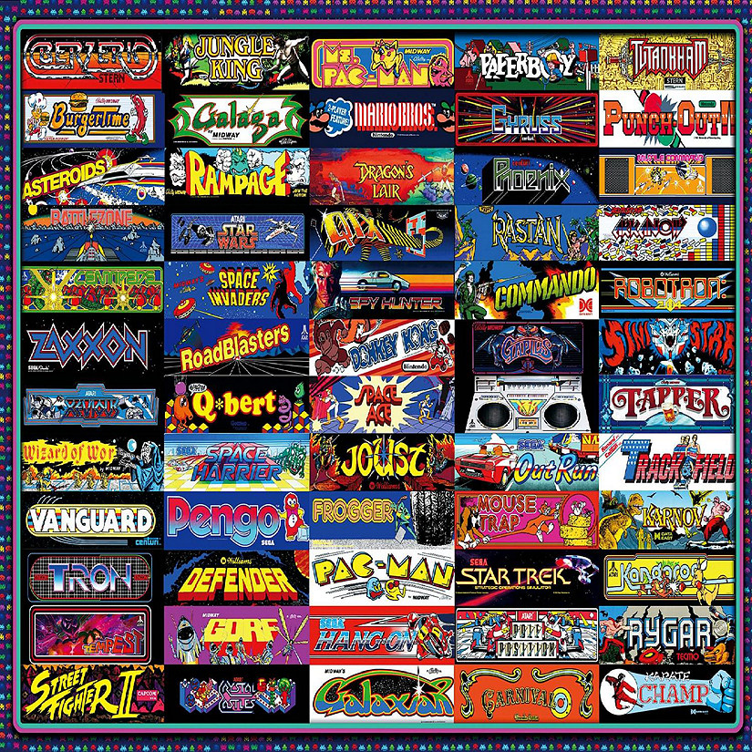 Arcadeageddon! Retro Arcade Game Collage 1000Piece Jigsaw Puzzle