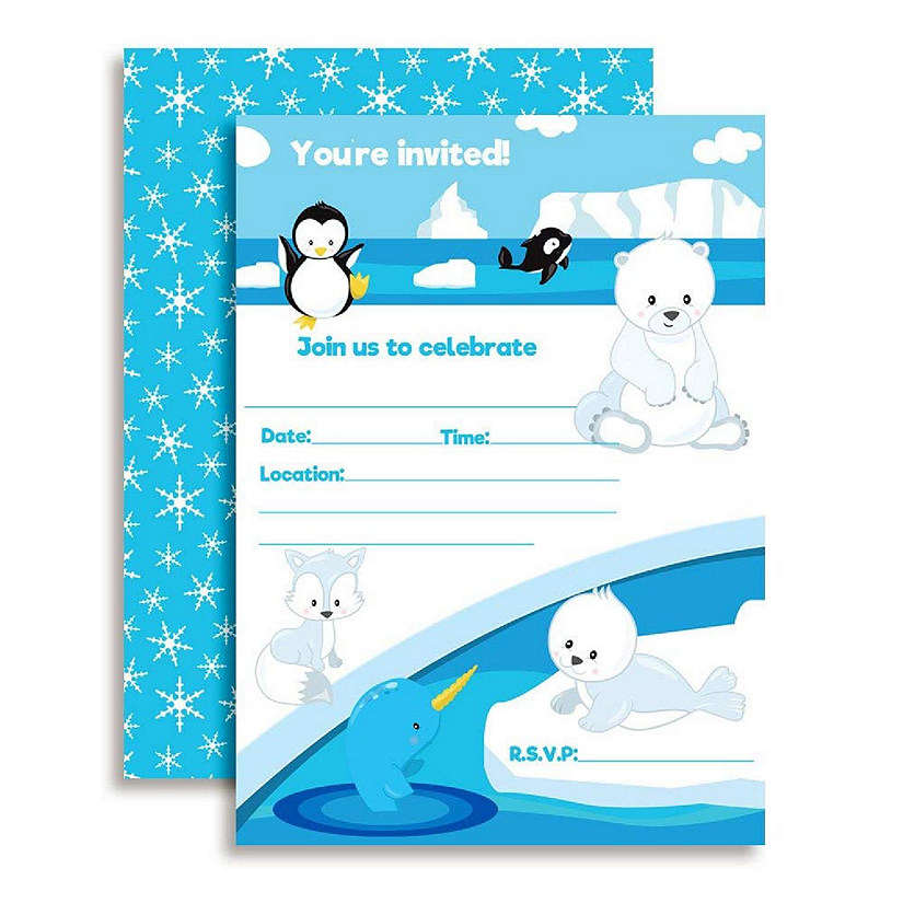 Arctic Friends Invitations 40pc. by AmandaCreation Image