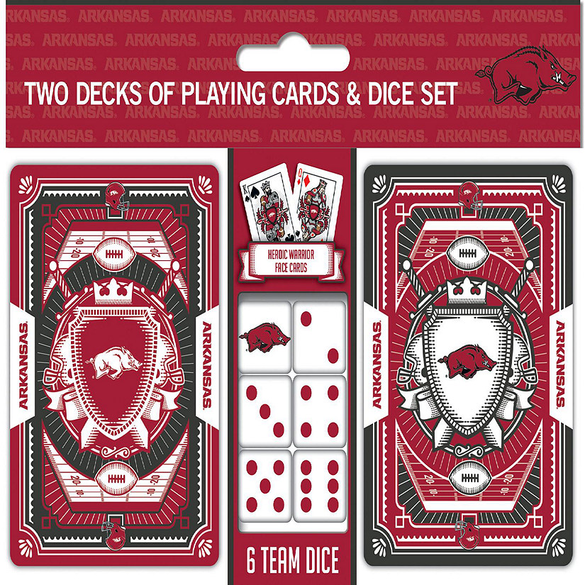 Arkansas Razorbacks - 2-Pack Playing Cards &amp; Dice Set Image