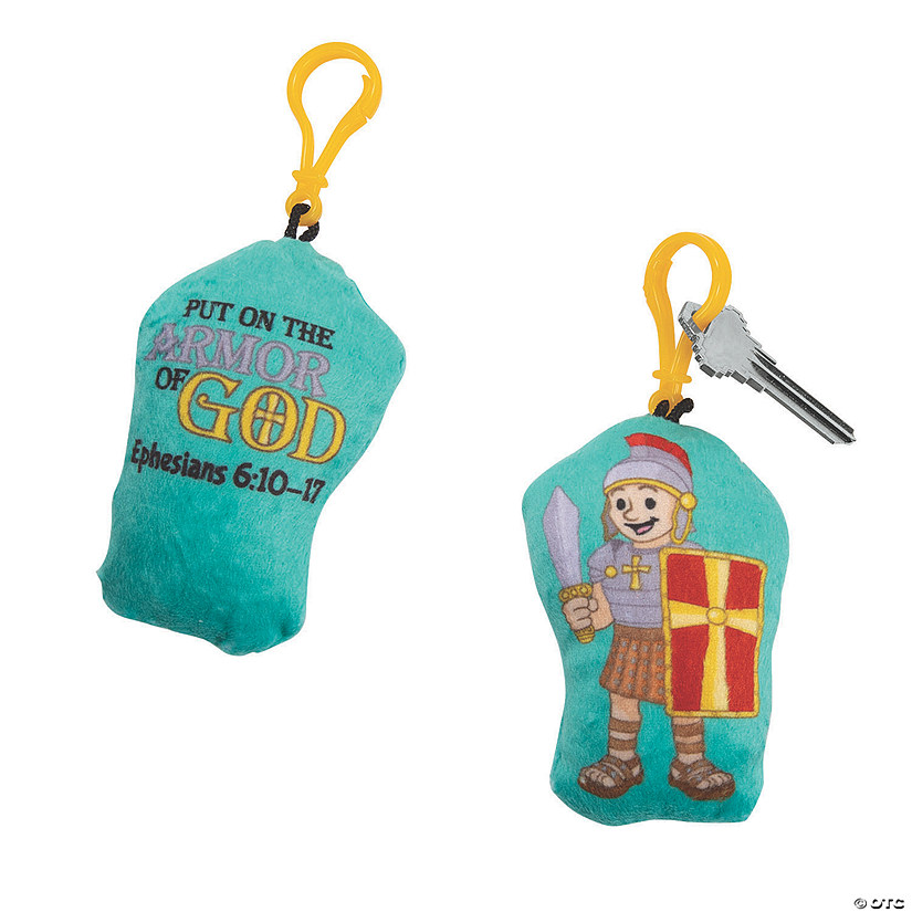 Armor of God Backpack Clip Keychains - 12 Pc. Image