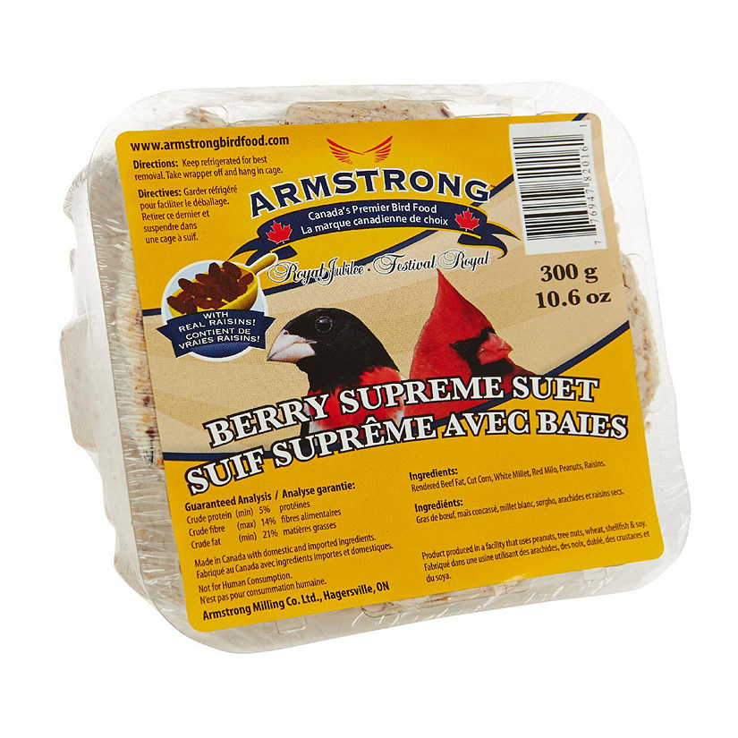 Armstrong Wild Bird Food Berry Supreme Suet Blend, 10.6oz Image