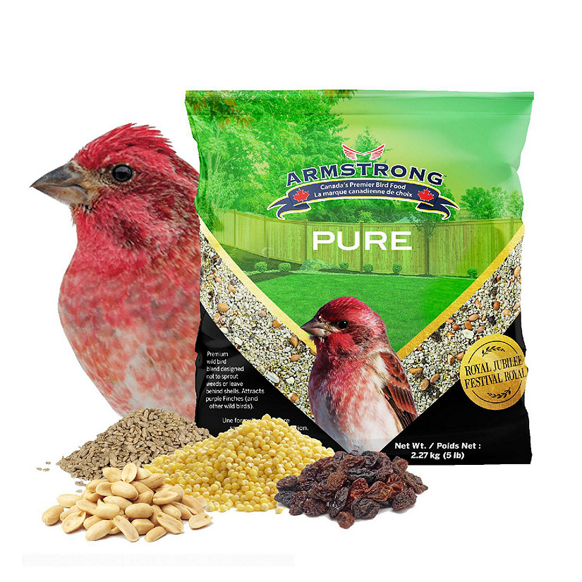Armstrong Wild Bird Food Royal Jubilee Pure Bird Seed For No Mess or Sprouting, 5lbs Image