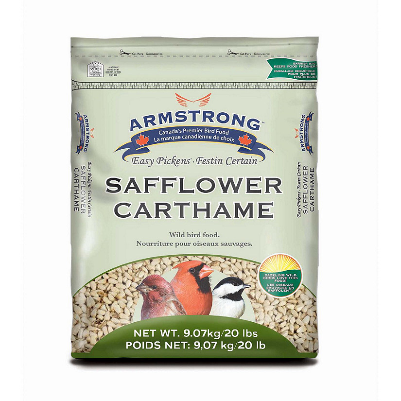 Armstrong Wild Bird Food Safflower Bird Seed Blend, 20lbs Image