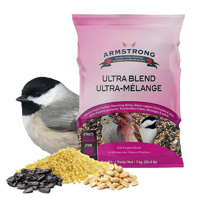 Armstrong Wild Bird Food Ultra Bird Seed Blend for Wild Songbirds, 15.4lbs Image