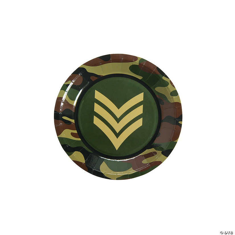 Army Camouflage Paper Dessert Plates - 8 Ct. Image
