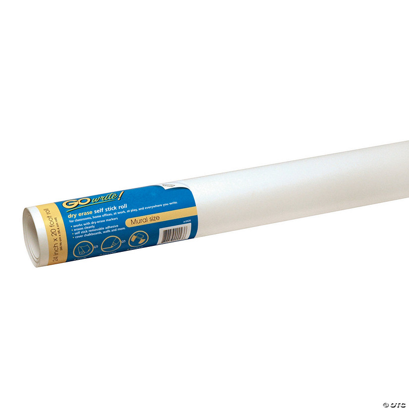 Array Dry Erase Roll, Self-Adhesive, White, 24" x 20', 1 Roll Image