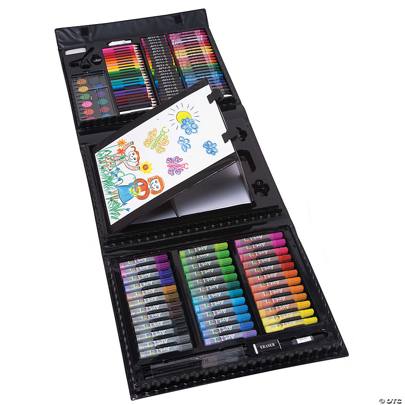 Art 101 Budding Artist Pop-Up Easel 150 Piece Doodle & Color Art Set Image
