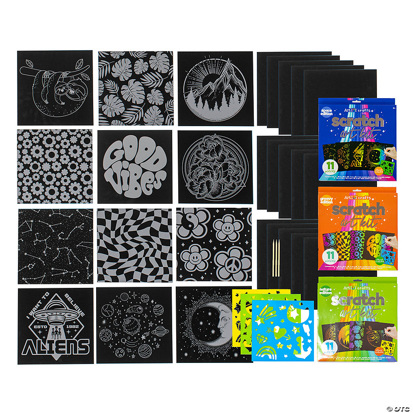 Art 101 Scratch Art Kit 3-Pack Image