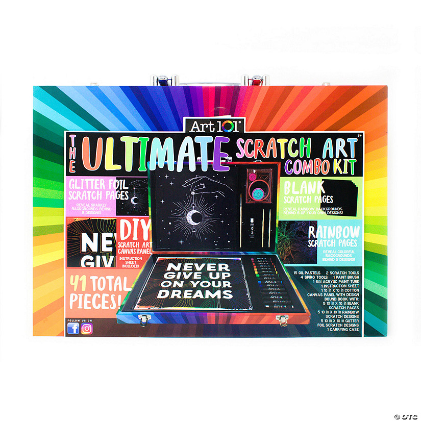 Art 101 Ultimate Scratch Art Combo Kit, 41 Pieces Image