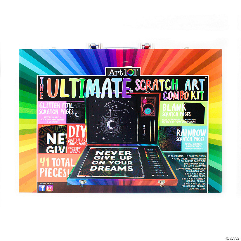 Art 101 Ultimate Scratch Art Combo Kit, 41 Pieces Oriental Trading
