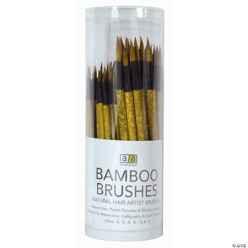 Art Advantage Brush Bamboo Assortment 72pc Drum&#160; &#160;&#160; &#160; Image