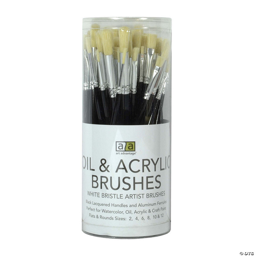 Art Advantage Brush Bristle Oil & Acrylic Assortment 72pc Drum&#160; &#160;&#160; &#160; Image