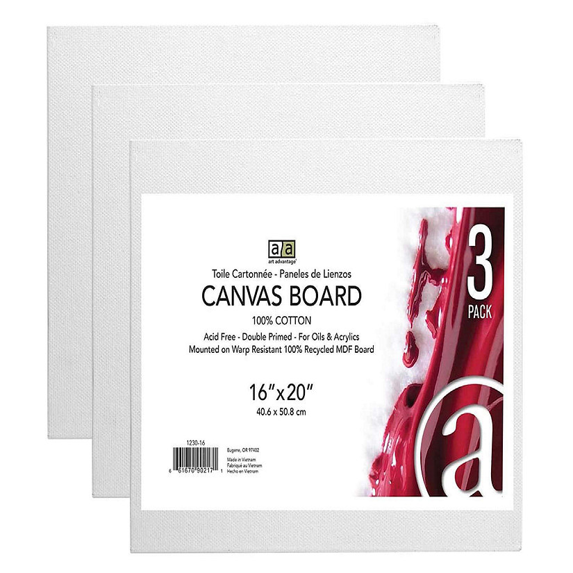 Art Advantage Canvas Board 16 x 20 in. 3 pc.