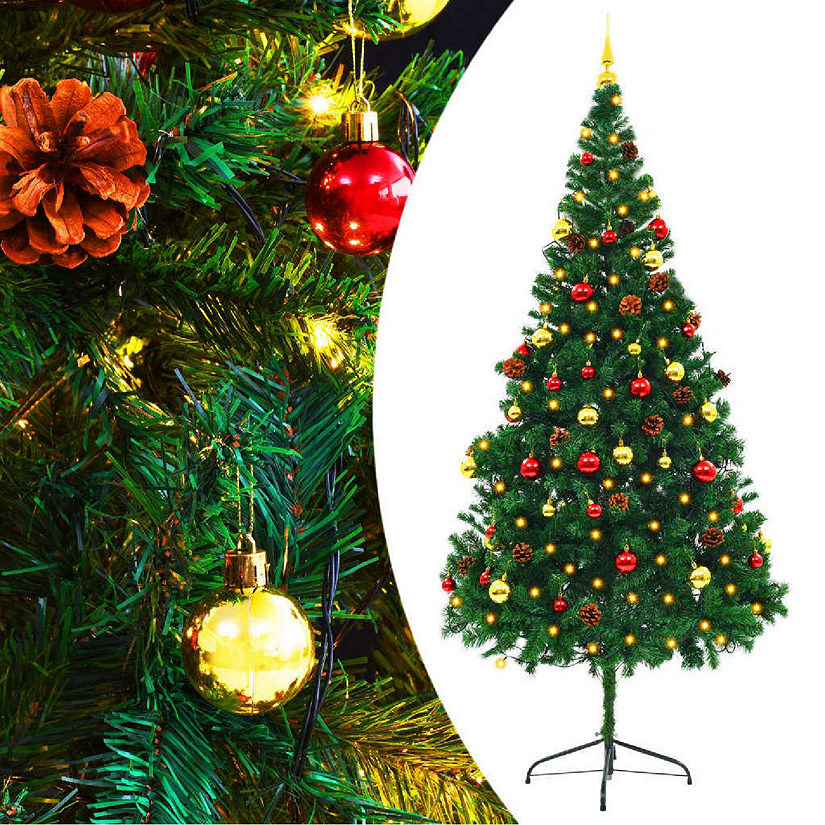 Artificial Christmas Tree with Baubles and LEDs Image