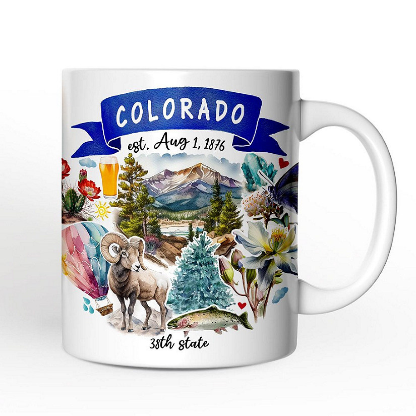 Artistic Colorado State Themes and Landmarks Mug Image
