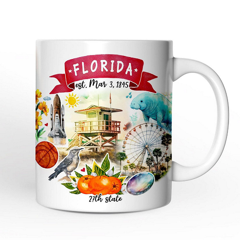 Artistic Florida State Themes and Landmarks Mug Image