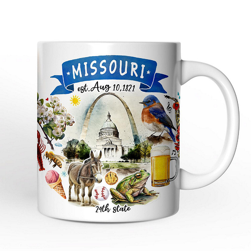 Artistic Missouri State Themes and Landmarks Mug Image