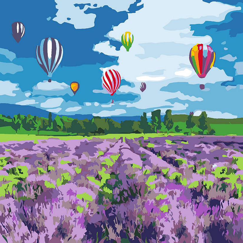 Artwille DIY Paint by Numbers - Flight over Lavender Field Image