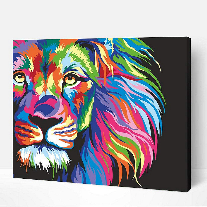 Artwille DIY Paint by Numbers - Neon Lion Image