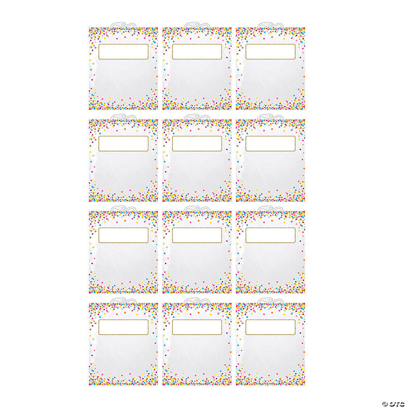 Ashley Productions Hanging Confetti Pattern Storage/Book Bag - 10.5" x 12.5", Pack of 12 Image