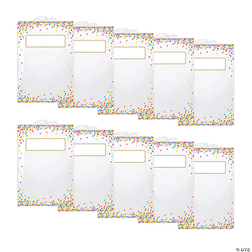 Ashley Productions Hanging Confetti Pattern Storage/Book Bag - 11" x 16", 5 Per Pack, 2 Packs Image