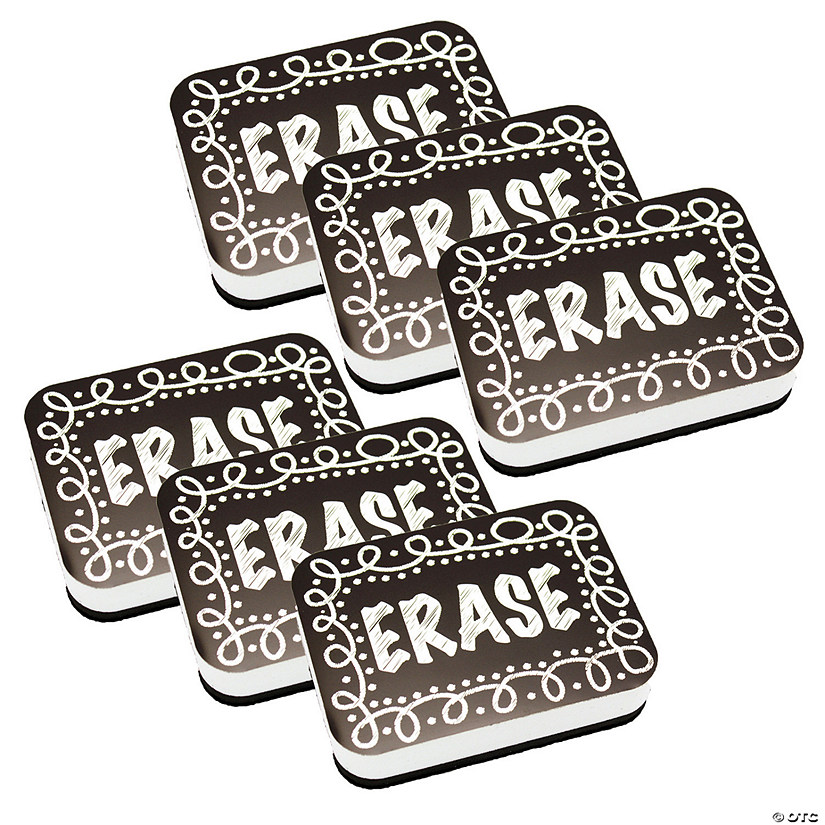 Ashley Productions Magnetic Whiteboard Eraser, Chalk Loop, Pack of 6 Image