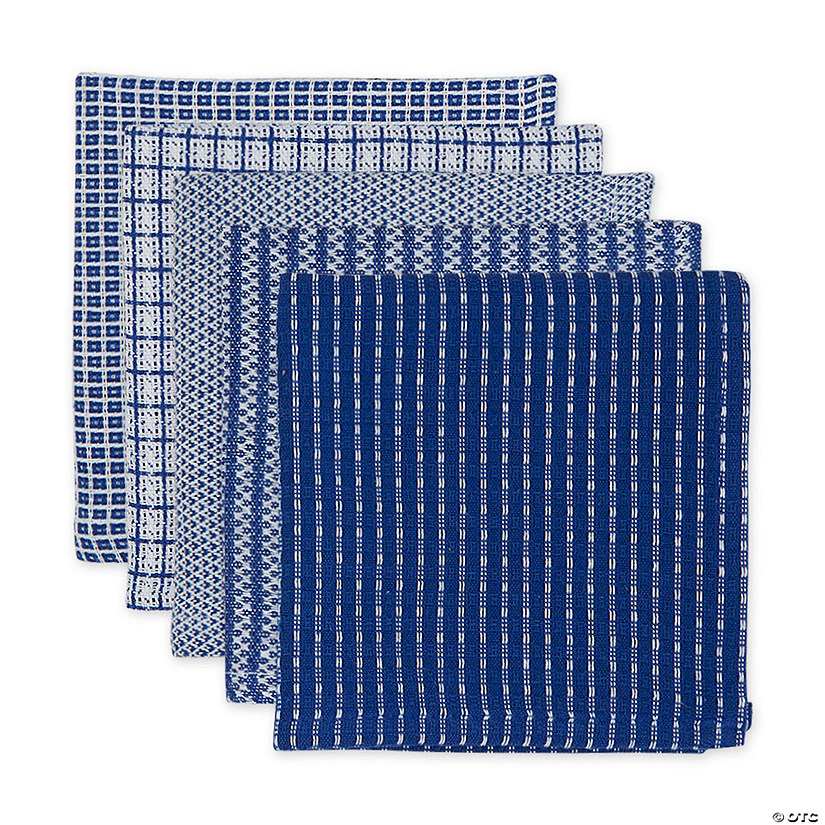 Assorted Blue Dishcloth (Set Of 5) Image