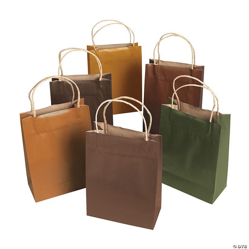 Assorted Colors Kraft Paper Gift Bags Discontinued