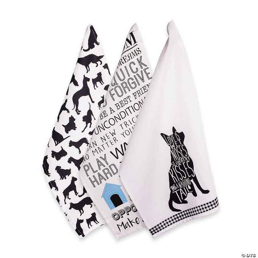 Assorted Dog Printed Dishtowel (Set Of 3) Image