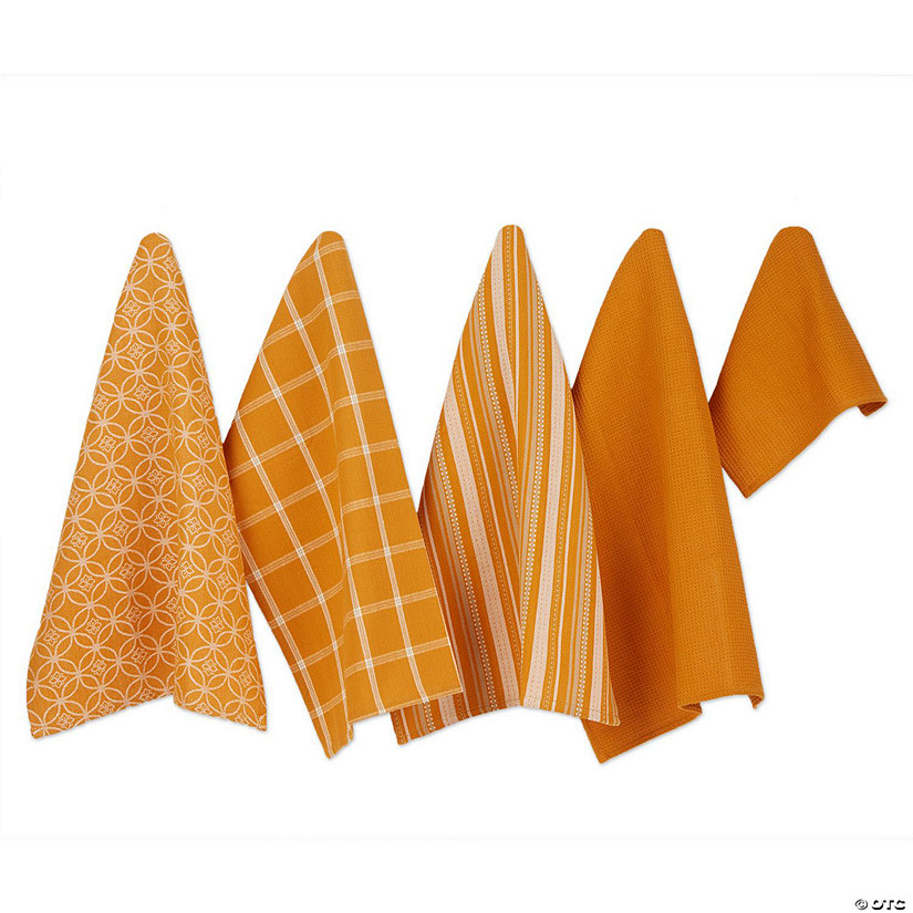 Assorted Pumpkin Spice Dishtowel & Dishcloth (Set Of 5) Image