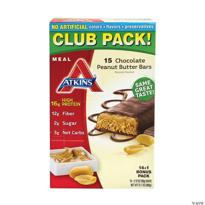 ATKINS High Protein Meal Bars Chocolate Peanut Butter - 15 Pieces Image