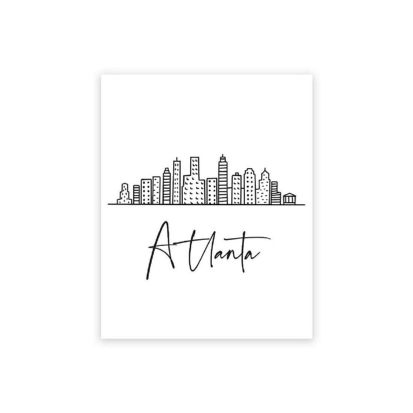 Atlanta Skyline BW 16x20in 1-Pack Image