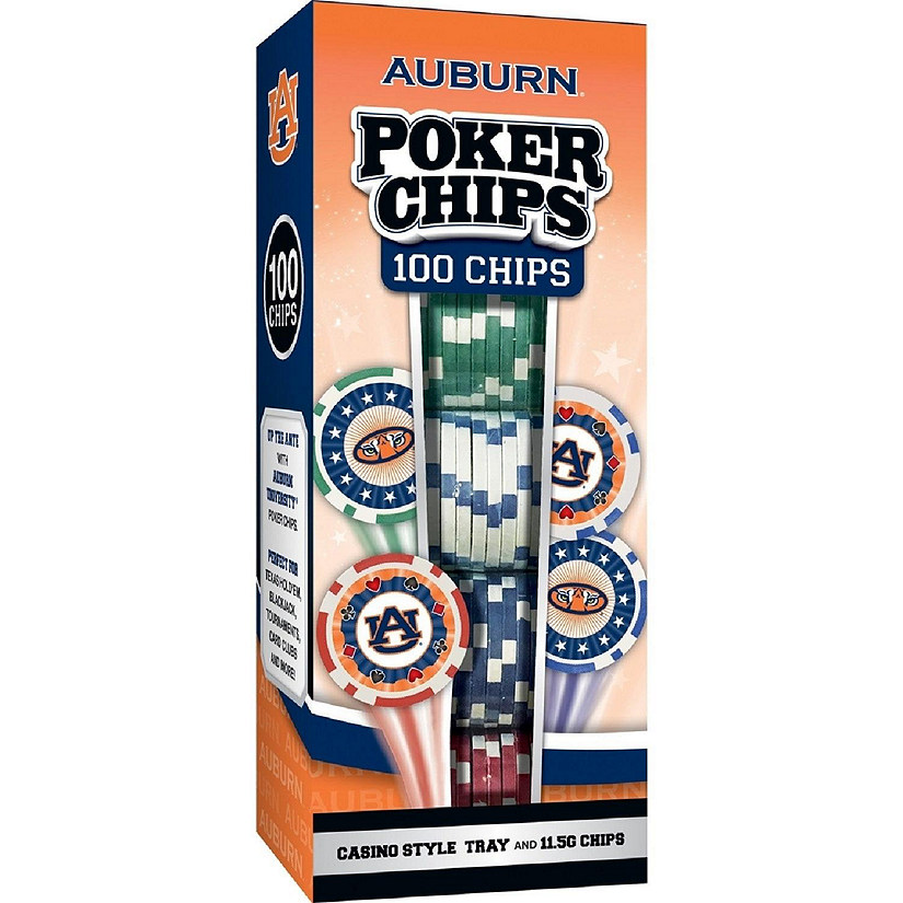 Auburn Tigers 100 Piece Poker Chips Image