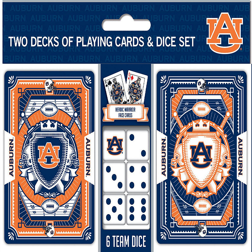 Auburn Tigers - 2-Pack Playing Cards & Dice Set Image