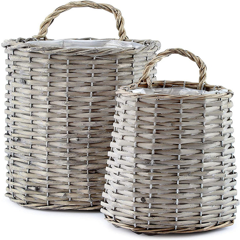 Nordic woven basket kitchen storage basket retro wall hanging basket p