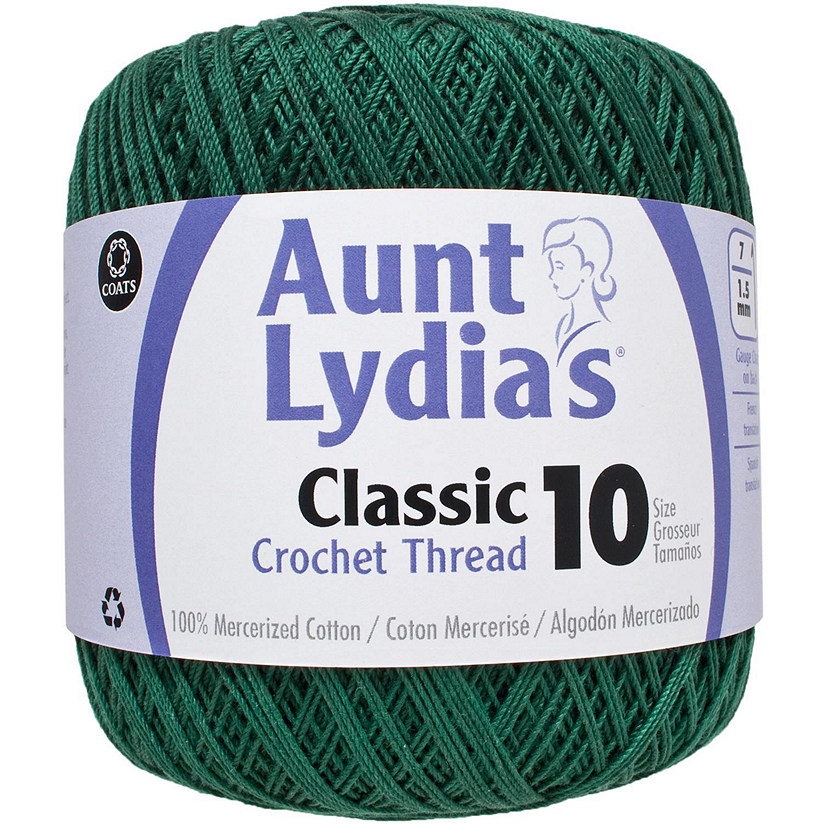 Aunt Lydia's Classic Crochet Thread Size 10-Forest Green Image