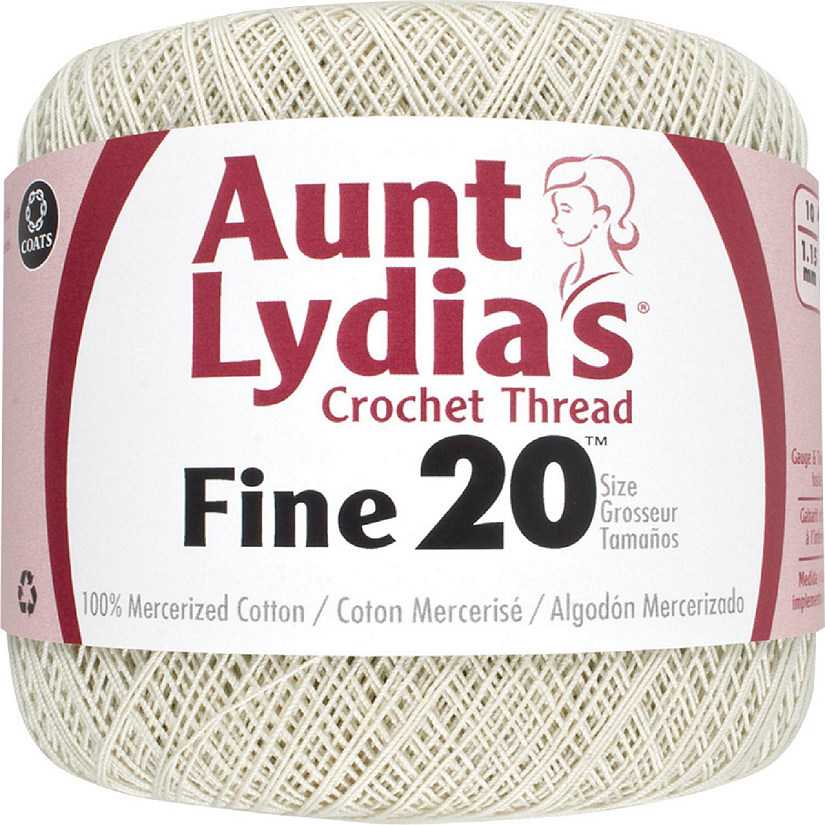 Aunt Lydia's Fine Crochet Thread Size 20-Natural Image
