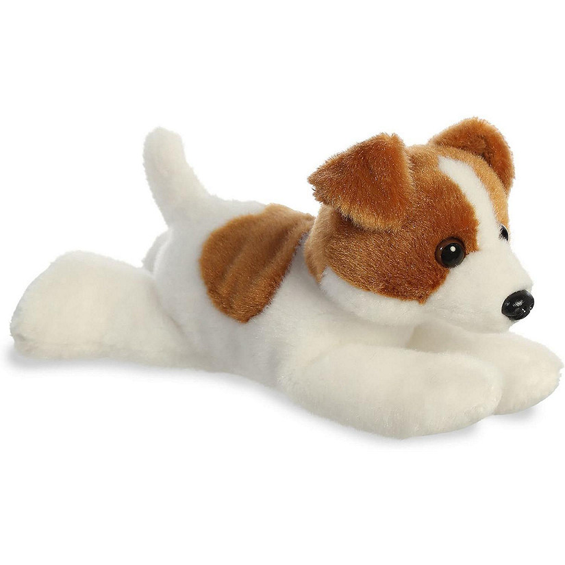 Aurora Adorable Mini Flopsie Jackie Russell Terrier Stuffed Animal - Brown 8 Inches Image