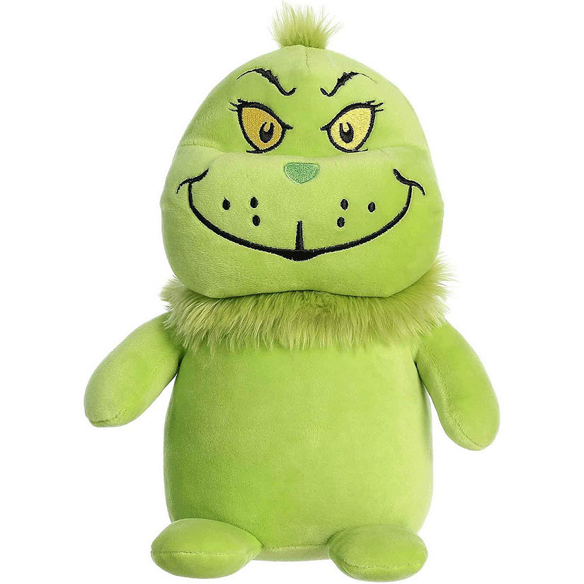 Aurora Whimsical Dr. Seuss Squishy Grinch Stuffed Animal - Magical Storytelling - Literary Inspiration - Green 9.5 Inches Image