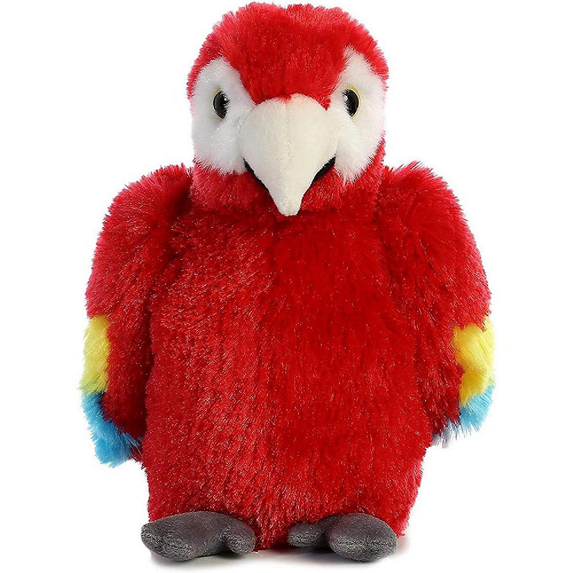 Aurora World Mini Flopsie Toy Scarlet Macaw Parrot Plush, 8" Image