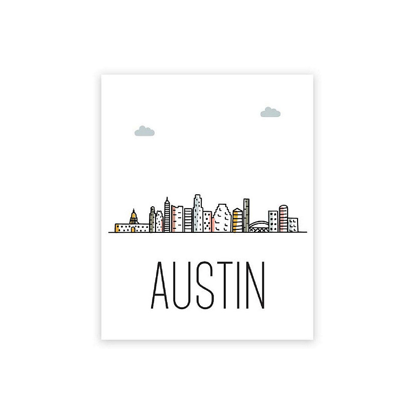 Austin Skyline Color 16x20in 1-Pack Image
