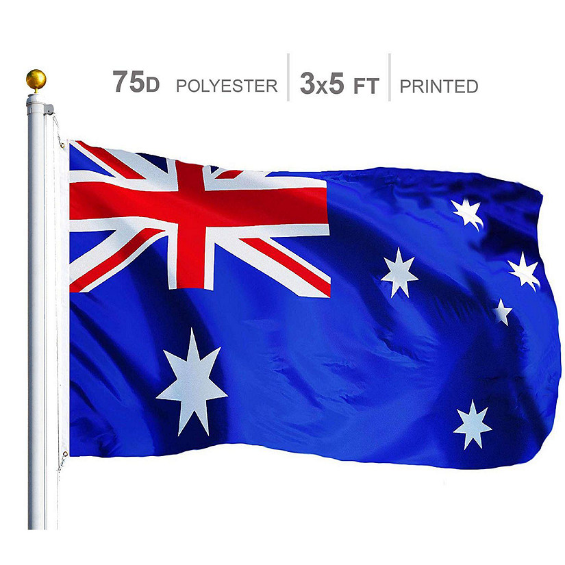 Australia Australian Flag 75D Printed Polyester 3x5 Ft Image