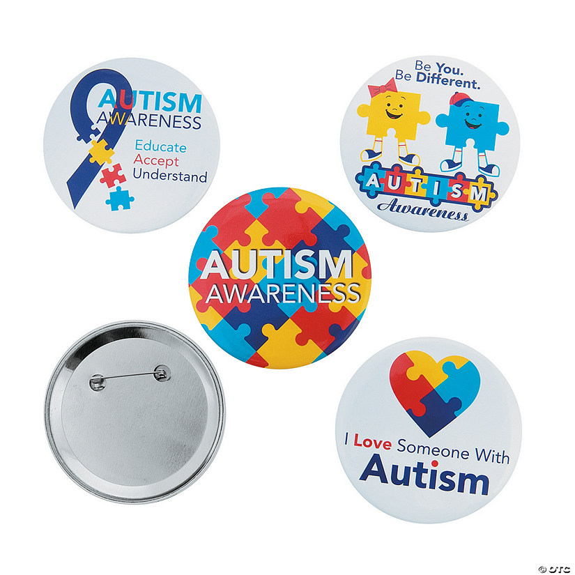 Autism Awareness Buttons - 12 Pc. Image