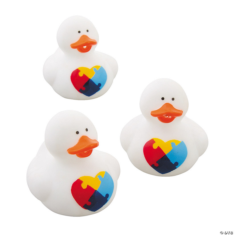 Autism Awareness Rubber Ducks - 12 Pc. Image