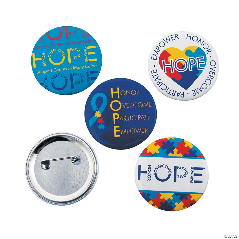 Autism Hope Buttons - 12 Pc. Image