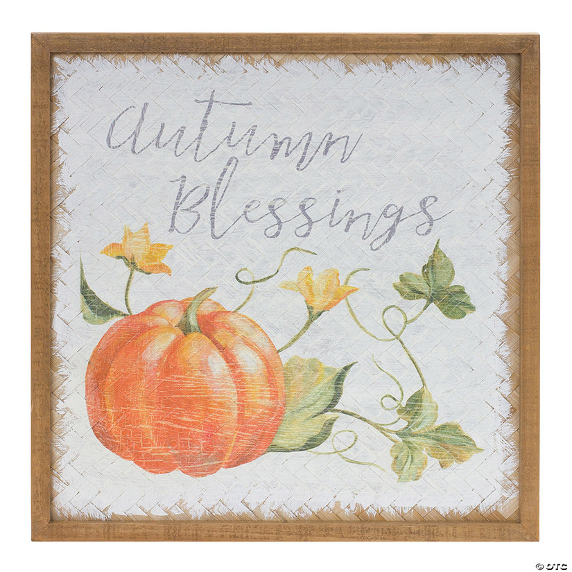 Autumn Blessing Sign (Set Of 2) 15.75"Sq Wood/Mdf Image